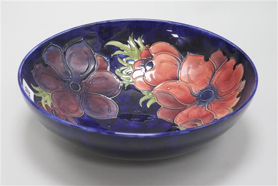 A Moorcroft blue anemones bowl